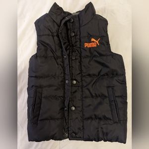 Puma Black Puffer Vest, Size 4T